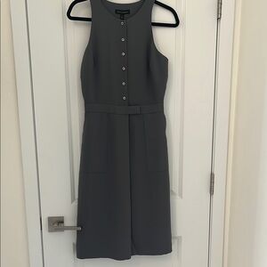 Banana Republic Gray Sheath Midi Dress